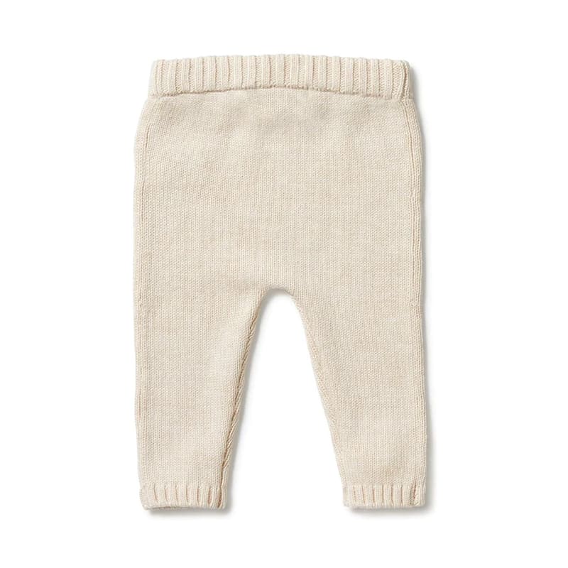 Wilson + Frenchy Knitted Legging Sand Melange - The Infant Boutique